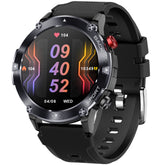 EIGIIS Military Smart Watch for Men Outdoor Tactical Smartwatch Rugged Bluetooth Dail Calls Speaker 1.32’’ HD Touch Screen Waterproof Fitness Tracker with Heart Rate Monitor for iOS Android Phones